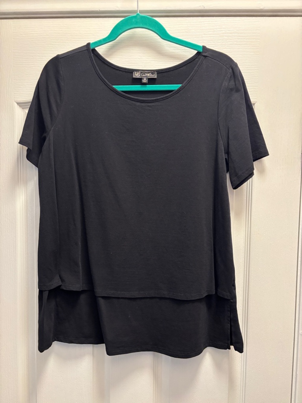 Black Layered Short Sleeve Tee